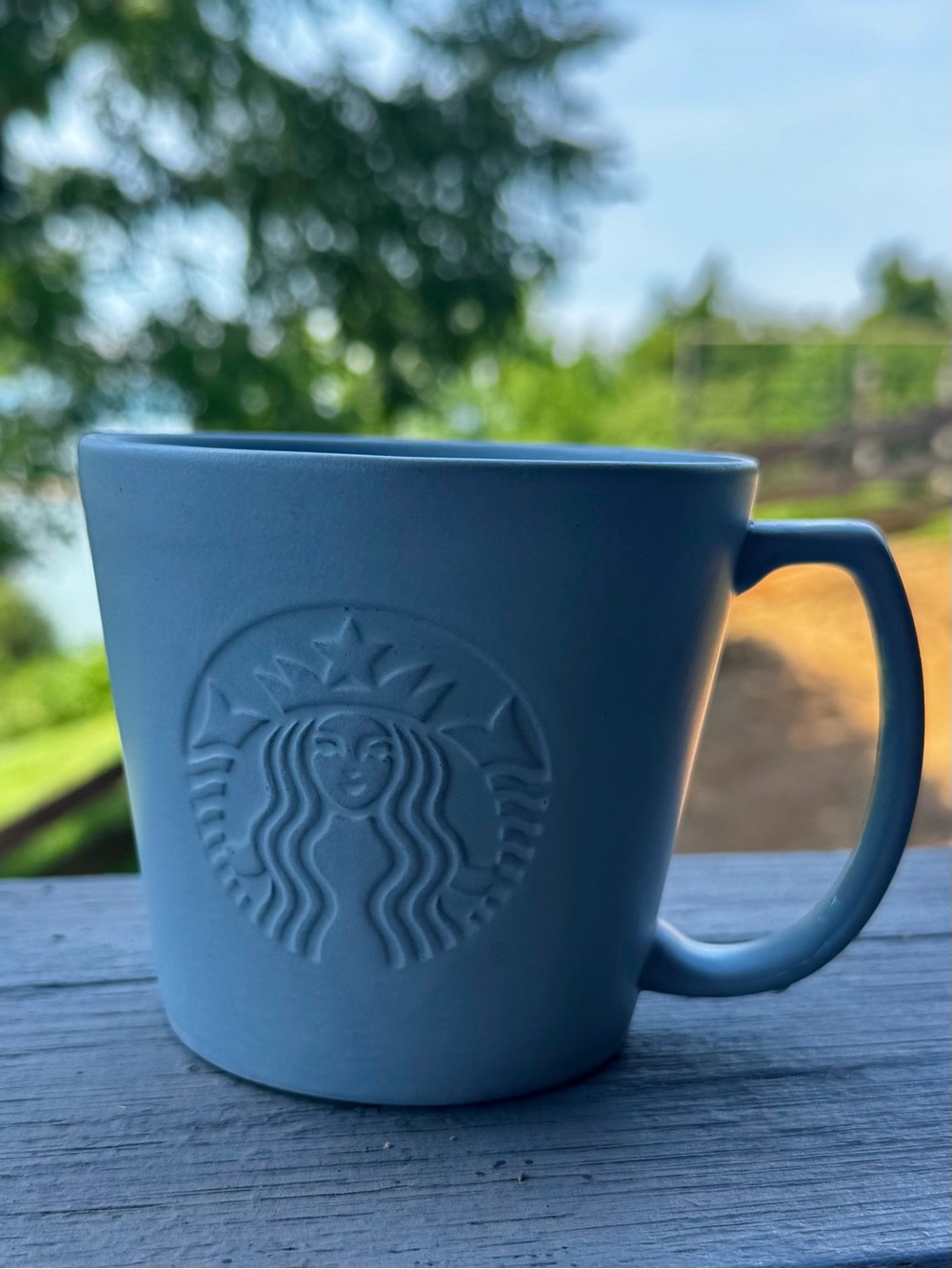 Starbucks Matte Gray Embossed Logo Mug – 12oz